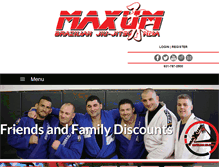 Tablet Screenshot of maxumbjj.com